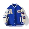 Uniforme de beisebol transfronteiriço retrô americano primavera e outono jaqueta bordada para jovens jaqueta de casal masculina outlet de fábrica