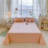 Sábana de Algodón Estilo Ins de Una Pieza 100% Algodón Edredón Estampado de Dibujos Animados Dormitorio de Estudiantes Juego de Cama de Tres Piezas