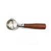 Cafetera italiana con mango sin fondo, de acero inoxidable, dispensador de polvo, de tres asas, de madera maciza, juego de accesorios para cafetera