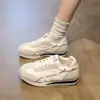 Zapatos de suela gruesa estilo Forrest Gump, tenis gruesos para mujer, nueva colección primavera/otoño 2026, suela suave, ligeros, transpirables, tenis blancos casuales