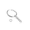 Accesorios para Joyería Llavero con Cadena de Cuatro Eslabones, Llavero de Anilla Plana, Accesorio de Llavero de Anilla Abierta