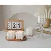 Portavelas de vidrio transparente bandeja para velas de aromaterapia accesorios para fotos de Instagram decoración adornos creativos fondo de fotografía