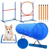 Props de Competição de Treinamento de Obstáculos para Cães Postes de Salto Barreiras Argolas Suprimentos para Animais de Estimação Agilidade Canina Equipamento de Treinamento para Cães
