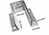 Tubo Rectangular de Hierro Galvanizado con Soportes Fijos de Pie de Tres Lados, Aleación de Aluminio Anticorrosión Madera Acero Tubo Conector de Tres Lados en Forma de U sin Soldadura