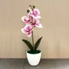 Orquídea Borboleta Artificial, Bonsai de 4 Flores, Fabricante de Plantas Artificiais, Ornamentos Criativos, Decoração de Interiores, Flor Artificial em Vaso