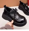 Zapatos de Cuero Pequeños Retro Japoneses de Suela Gruesa de Venta Caliente para Mujer 2026 Otoño Nuevos Con Cordones Adelgazantes Suela Suave Cómodos Zapatos de Vestir para Mujer