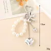 Pulsera de Cadena con Perlas de Flor de Cerezo Bicolor Estilo Coreano Ins Colgante para Teléfono Bolso Versátil de Moda Accesorio