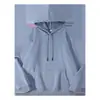 Sudadera con capucha forrada de forro polar de 380 g, estilo otoño e invierno, casual, cálida, versátil, color liso, jersey grueso para hombre