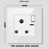 Vendas Diretas de Fábrica Hong Kong, Macau e Estilo Britânico 13A com Luz USB Vidro Temperado Branco Plugue Quadrado Plugue Doméstico Padrão Britânico