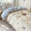 Juego de ropa de cama de tres piezas 100% algodón para dormitorio universitario nuevo juego de seis piezas 2026 sábana individual y funda de edredón
