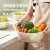 Juego de 6 Piezas Cesta Escurridora Doble Capa Engrosada para Cocina Casera Lavabo Filtro de Agua para Frutas y Verduras de Grado Alimenticio Cesta de Almacenamiento Alto Valor Estético
