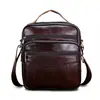 Bolsa de Ombro Masculina NIUCUNZH em Couro Genuíno Camada Superior de Couro Bovino Bolsa Masculina Bolsa Transversal Vintage Europeia e Americana Venda Quente Russa