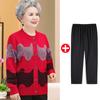 Suéter Cardigan con Forro de Polar para Otoño e Invierno para Mujeres de Mediana Edad y Mayores, Adecuado para Abuelas de 70-80 Años, Cálido y Acogedor