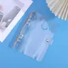 Capa Transparente Criativa de PVC para Caderno de Folhas Soltas com Clipe Metálico de Seis Furos, Caderno de Estudante, Planejador, Clipes Coloridos de Tamanho