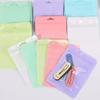 Bolsa de hueso de color transparente para joyería, bolsa sellada para brochas de maquillaje, bolsa autosellante de color macarrón, bolsa holográfica gruesa.