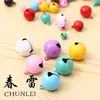 12mm pintura metal pequeña Campana color caramelo chapado Accesorios de campana Colgante de llavero Accesorios de Navidad