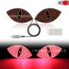 Truck Truck Car Devil's Eye Car Sticker LED Front and Rear Glass Lights Dynamic USB Interface Wiring-Free Expression Screen