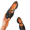 Sapatos femininos Mary Jane pretos de bico redondo, estilo britânico, mocassins de sola grossa, todos combinando, elegantes, confortáveis, pequenos, sapatos de couro, novos no estilo