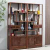 Estante Pequeño de Madera Maciza Antiguo, Estilo Chino Nuevo para Sala de Estar, Estante de Exhibición de Almacenamiento de Estilo Chino Nuevo para Sala de Té, Divisor de Pantalla, Gabinete de Múltiples Tesoros