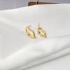 Pendientes de lazo retro de oro de 18 quilates y acero de titanio en stock. Varios estilos de pendientes. Pendientes de viento gélido para mujer.