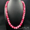 Fábrica atacado quartzo rocha jade mel pêssego mãe corrente pulseira granada vermelho duas peças moda colar feminino