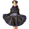 Vestido Cosplay Japonês de Halloween Zombie Vampiro Estampa Retrô com Adesivos e Manchas de Cicatriz