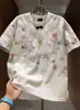 Camiseta Estampada Tie-Dye de Alta Qualidade com Gola Redonda Verão 2026 Nova Manga Curta Marca Trendy de Luxo Leve Modelo Solto para Homens