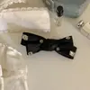 Pinza Negra para el Cabello de Cristal de Roca de Uso Diario con Moño Pequeño y Pedrería Brillante, Pinza para Flequillo, Accesorio para el Cabello, Pinza Lateral, Accesorio Elegante