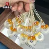 Nuevo Estilo Chino Tipo Hielo Hebilla de Paz Oreja de Gato Ágata Natural Calcedonia Colgante Lindo Colorido Caramelo Gato Anillo Encanto
