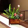 Jarrón de Flores Florales, Arreglo Floral Jianshan Chino, Cesta de Flores, Cesta Tejida de Bambú, Decoración Casera Artesanal Folclórica, Sala de Té, Estilo Zen