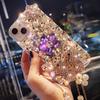 Funda para iPhone 17/16 Incrustada de Diamantes con Colgante de Mariposa, Funda Personalizada Creativa de Diamante Completo para Apple 14/15/12/13