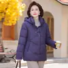 2026 Año del Caballo Benmingnian Invierno Nuevo Estilo Chino Chaqueta de Algodón con Plumas Invierno Mujeres Mayores Abuela Ropa Exterior Estilo Chino
