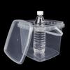 Arcilla cristalina de color, arcilla espacial, cubo de embalaje portátil, cubo cuadrado de plástico transparente sellado con tapa, cubo para guardar refrigerios de frutas