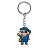 Accesorios de Cómics Crayon Shin-Chan Llavero Suave de PVC Colgante Lindo para Coche Accesorios para Mochila Escolar de Estudiante Llavero