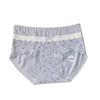 8898 # 10A Algodón Puro Antibacteriano Crema Floral Ropa Interior para Mujer, Suave y Cómoda, Cintura Media, Cubre Cadera, Longitud Extendida, Entrepierna de Algodón Puro