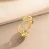 Anel Aberto Nariz de Porco Totalmente Cravejado para Mulheres, Design de Nicho, Textura de Alta Qualidade, Novo Estilo 2025, Versátil e Fashion