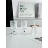 Copo Vertical com Padrão de Atmosfera Exquisita Vintage para Coquetel Copo Alto Estilo Europeu Copo de Saquê Copo de Vinho Branco Copinho de Shot