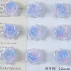 Novo Estilo Glitter Fino Gradiente Duas Cores Flor Rosa Amor Verdadeiro Contas Soltas DIY Pulseira com Contas Colar Brinco Acessórios Materiais