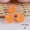 Acessórios de resina de frutas luminosas para cabelo, cordão de cabelo, adesivo para geladeira, joias de desenho animado, pingente DIY feito à mão para brincar de comida