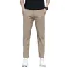 Pantalones Casuales Ligeros Nuevos para Hombre 2026, Pantalones Cropped Trendy de Secado Rápido, Pantalones Elásticos de Corte Recto Ajustados para Hombre
