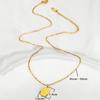 Pequeno Bonito Doce Estilo Faculdade Joias Elegante Oval Boa Sorte Pingente Colar Feminino Versátil Corrente Clavicular