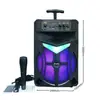 Venta al por mayor de fábrica BT-2074 altavoz alta potencia graves audio para baile cuadrado móvil exterior Bluetooth con asa extensible