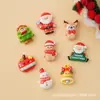 Nuevo Llavero Colgante de Muñeco de Nieve Navideño Transparente de Resina con Purpurina Accesorios para Joyería DIY Materiales al por Mayor