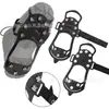 Variedad de ganchos y bucles para escalada exterior, tenazas de silicona de diez dientes para hielo, cubrezapatos antideslizantes de diez puntas para nieve, garras de nieve transfronterizas en stock