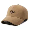 Otoño/Invierno Nuevo Bordado Letra Hombres Terciopelo Plus Cálido Gorra Pico de Pato Moda Versátil Unisex Protección Orejas Protección Frío Gorra de Béisbol