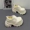 Sapatos Mocassins Cabeça Grande Femininos Estilo Britânico 2026 Temperamento Tendência Elegante Primavera Mais Vendido Sapatos Individuais Sola Grossa Aumentadores de Altura Sapatos Pequenos de Couro