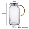 Kaikyo Cristal Transparente Hervidor de Agua Fría para Beber Agua Versión de Lujo Ligero Simple Moderno Hervidor de Agua Tetera