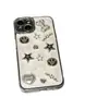 Capa de Resina de Alta Qualidade com Laço e Rosto Sorridente Adequada para iPhone 15 Pro Max, Apple 14, 16P, Capa Dura Feminina 12
