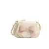 Primavera y Verano 2025 Nueva Moda Nicho Lazo Bolso Redondo Pequeño Bolso Nube Plisado Bolso Pequeño Suave de Hombro Cruzado