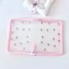 Bolsa de Armazenamento Portátil Transparente com Padrão Diagonal Tamanho A6A5 para Crachás, Cartões Pequenos, Adesivos, Materiais de Journaling, Morandi Dz